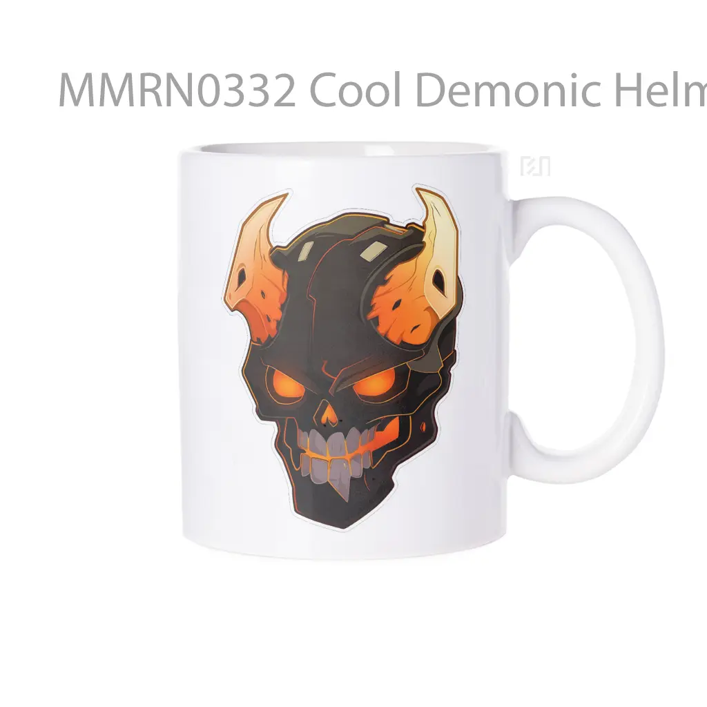 Cool Demonic Helmet Gelas Keramik Mug