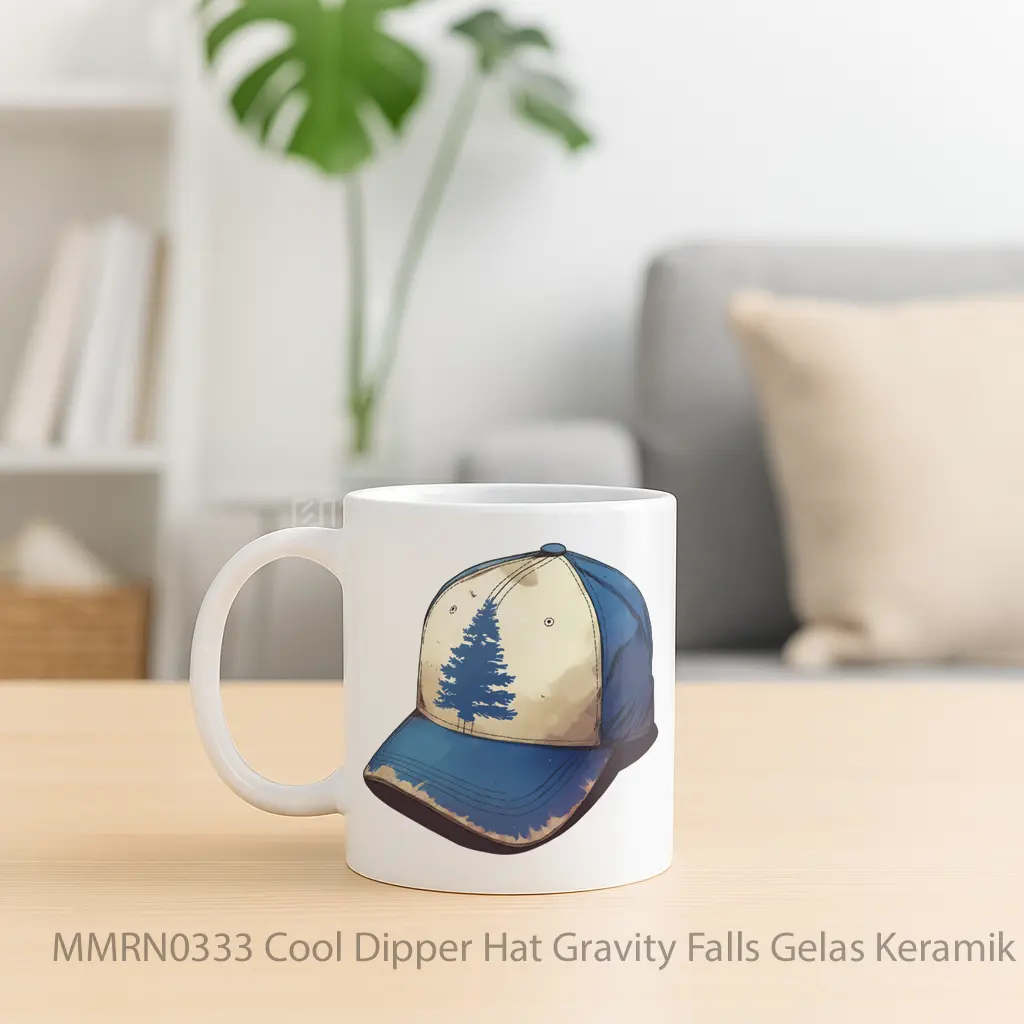 Cool Dipper Hat Gravity Falls Gelas Keramik Mug - Sudut 2