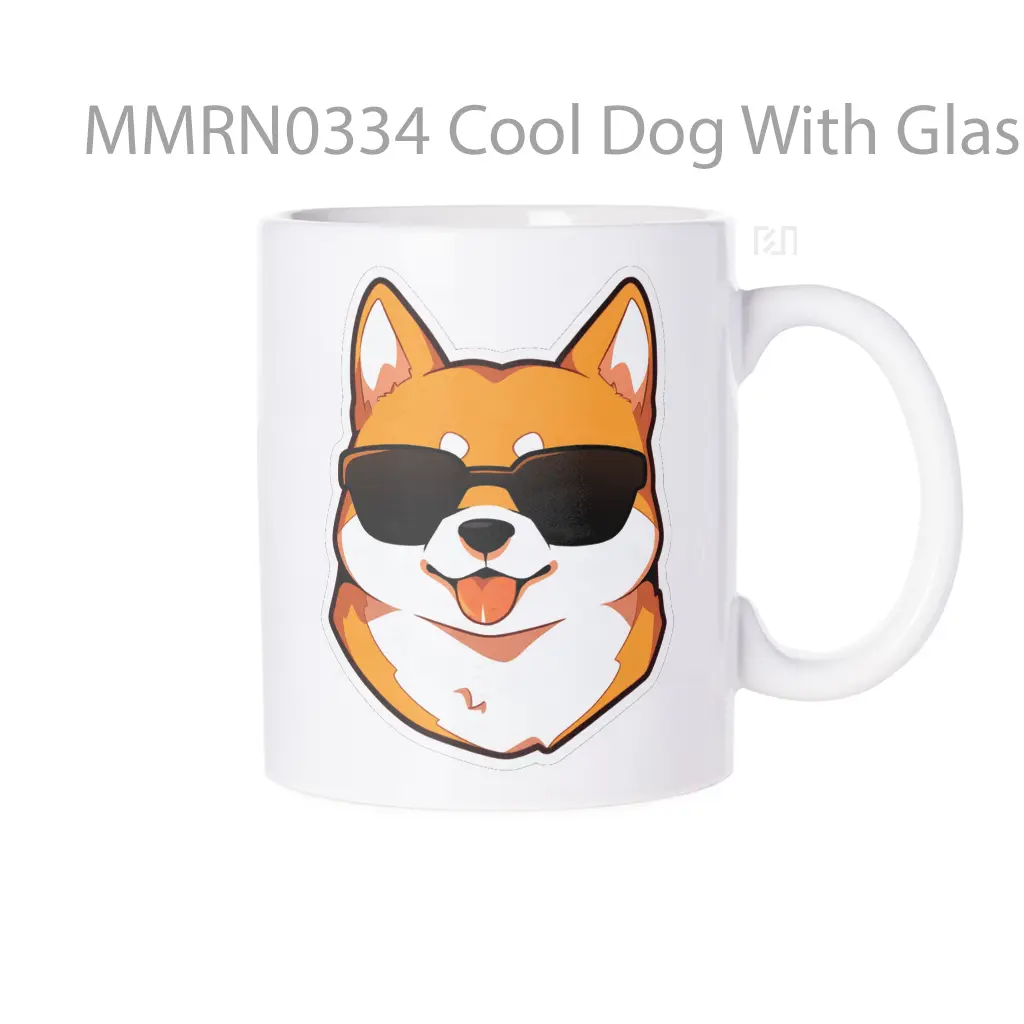 Cool Dog With Glasses Gelas Keramik Mug