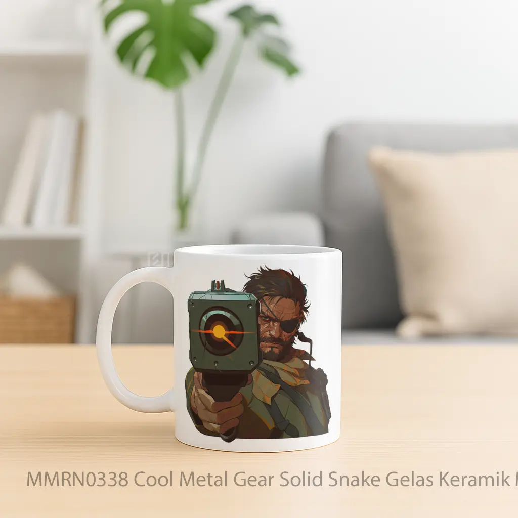 Cool Metal Gear Solid Snake Gelas Keramik Mug - Sudut 2