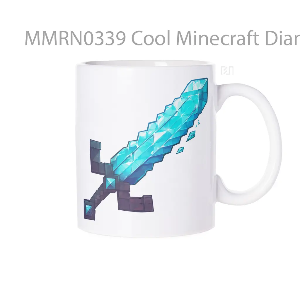 Cool Minecraft Diamond Sword Gelas Keramik Mug