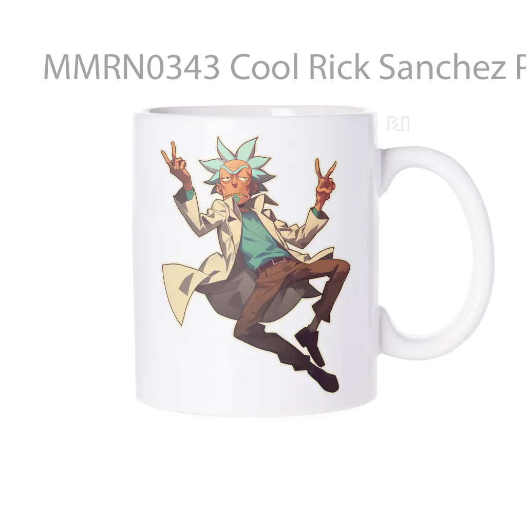 Cool Rick Sanchez Peace Sign Gelas Keramik Mug