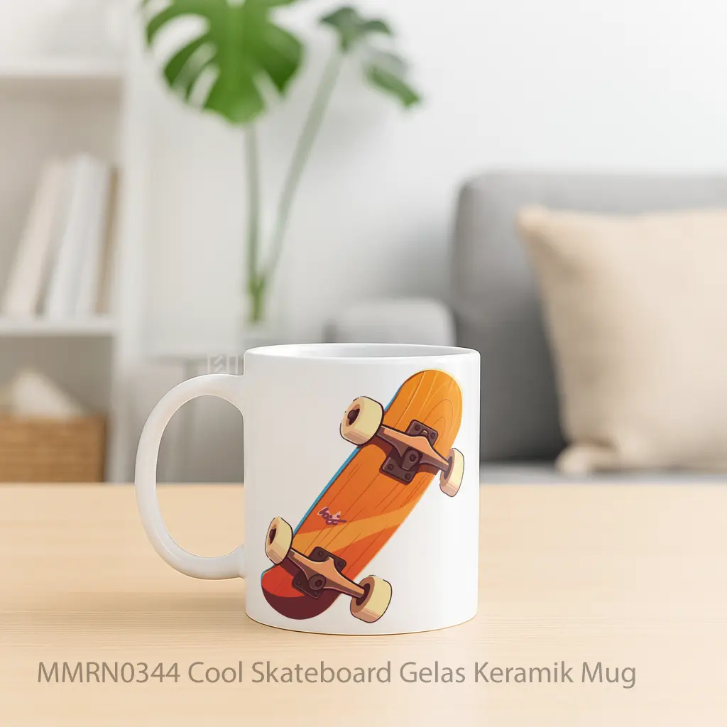 Cool Skateboard Gelas Keramik Mug - Sudut 2