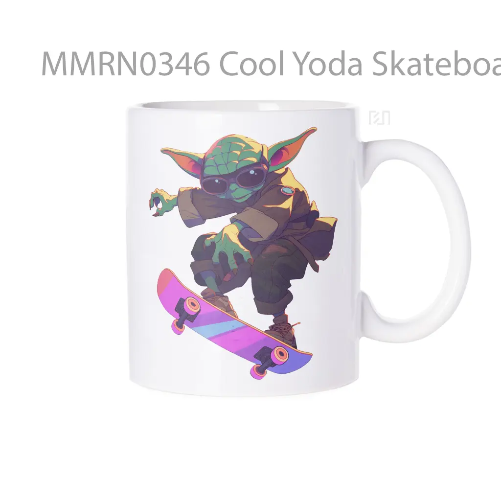 Cool Yoda Skateboard Trick Gelas Keramik Mug