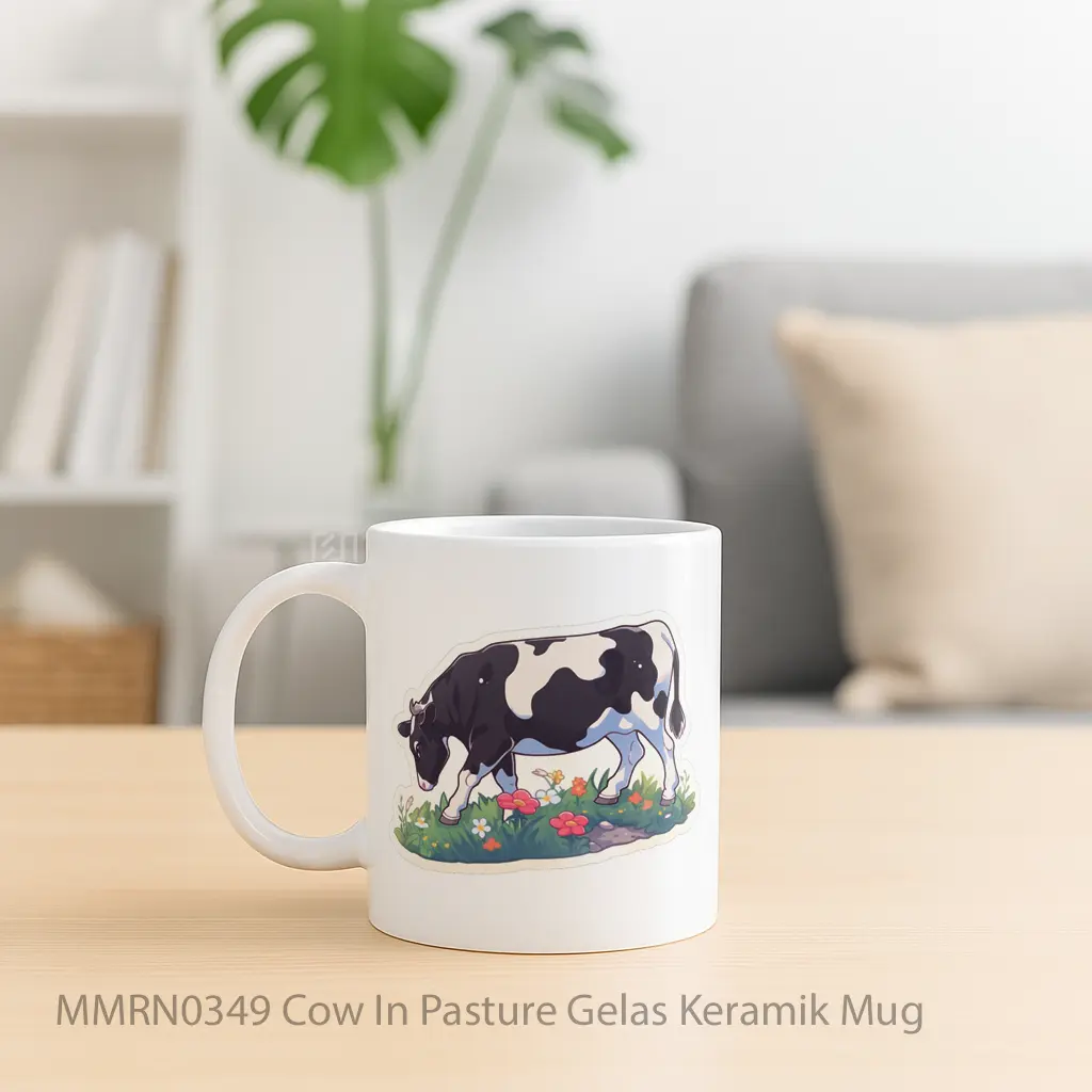 Cow In Pasture Gelas Keramik Mug - Sudut 2