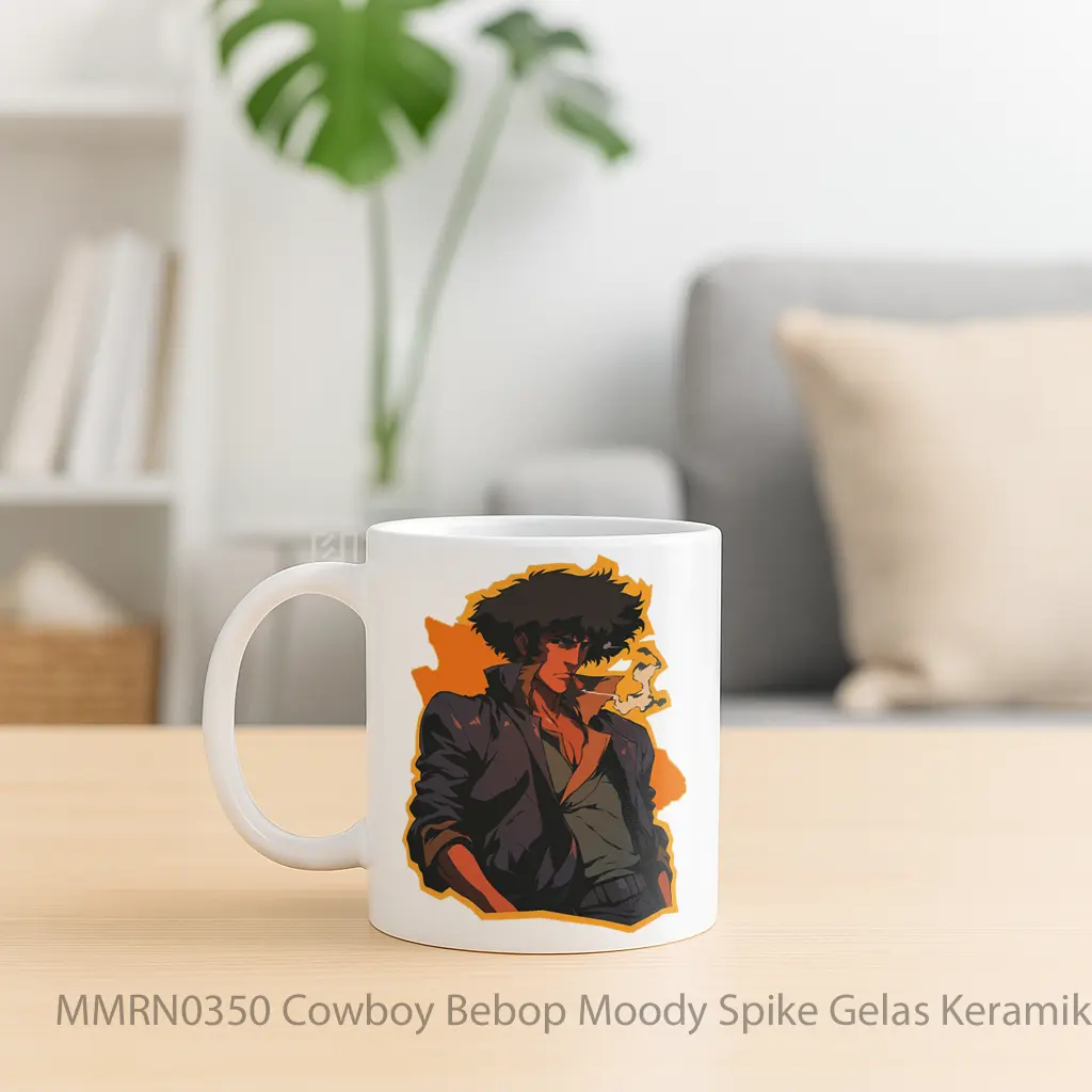 Cowboy Bebop Moody Spike Gelas Keramik Mug - Sudut 2