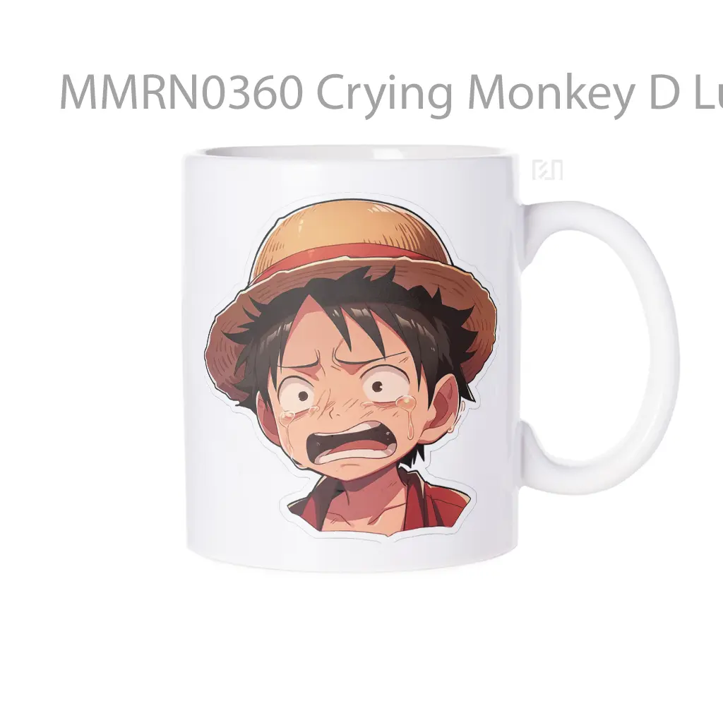 Crying Monkey D Luffy One Piece Gelas Keramik Mug