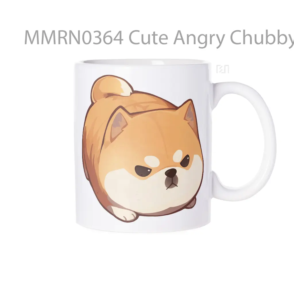Cute Angry Chubby Shiba Inu Gelas Keramik Mug