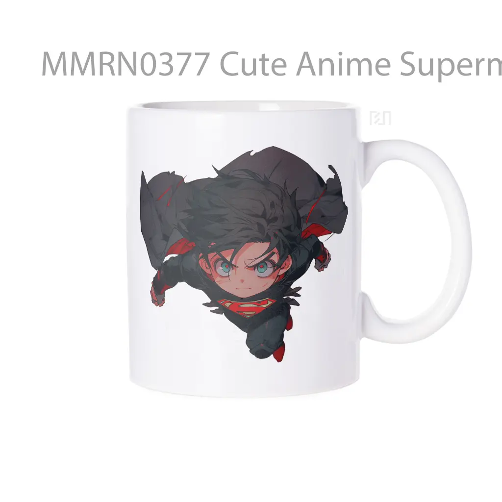 Cute Anime Superman Black Suit Gelas Keramik Mug