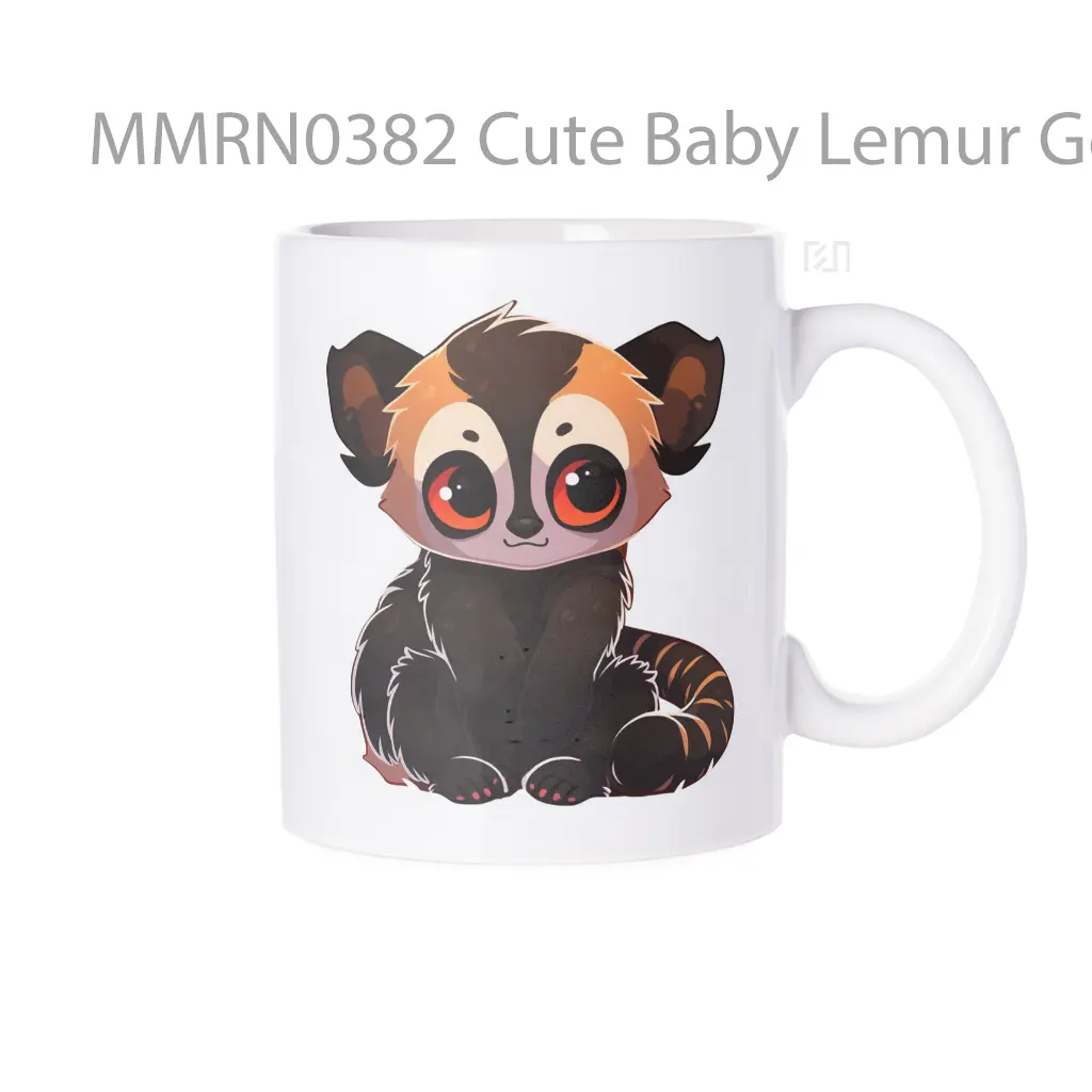Cute Baby Lemur Gelas Keramik Mug