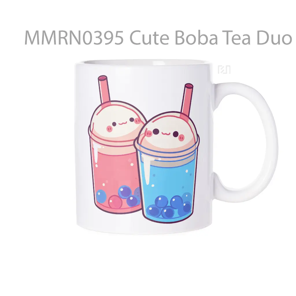 Cute Boba Tea Duo Gelas Keramik Mug