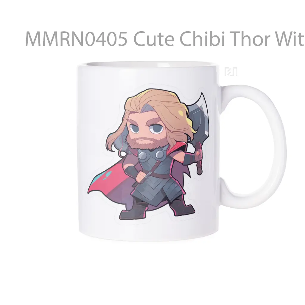 Cute Chibi Thor With Stormbreaker Gelas Keramik Mug