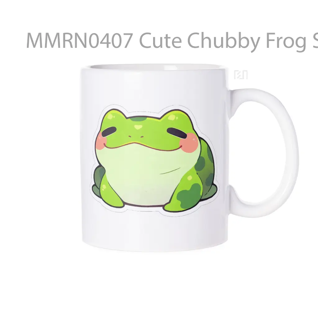 Cute Chubby Frog Smiling Gelas Keramik Mug