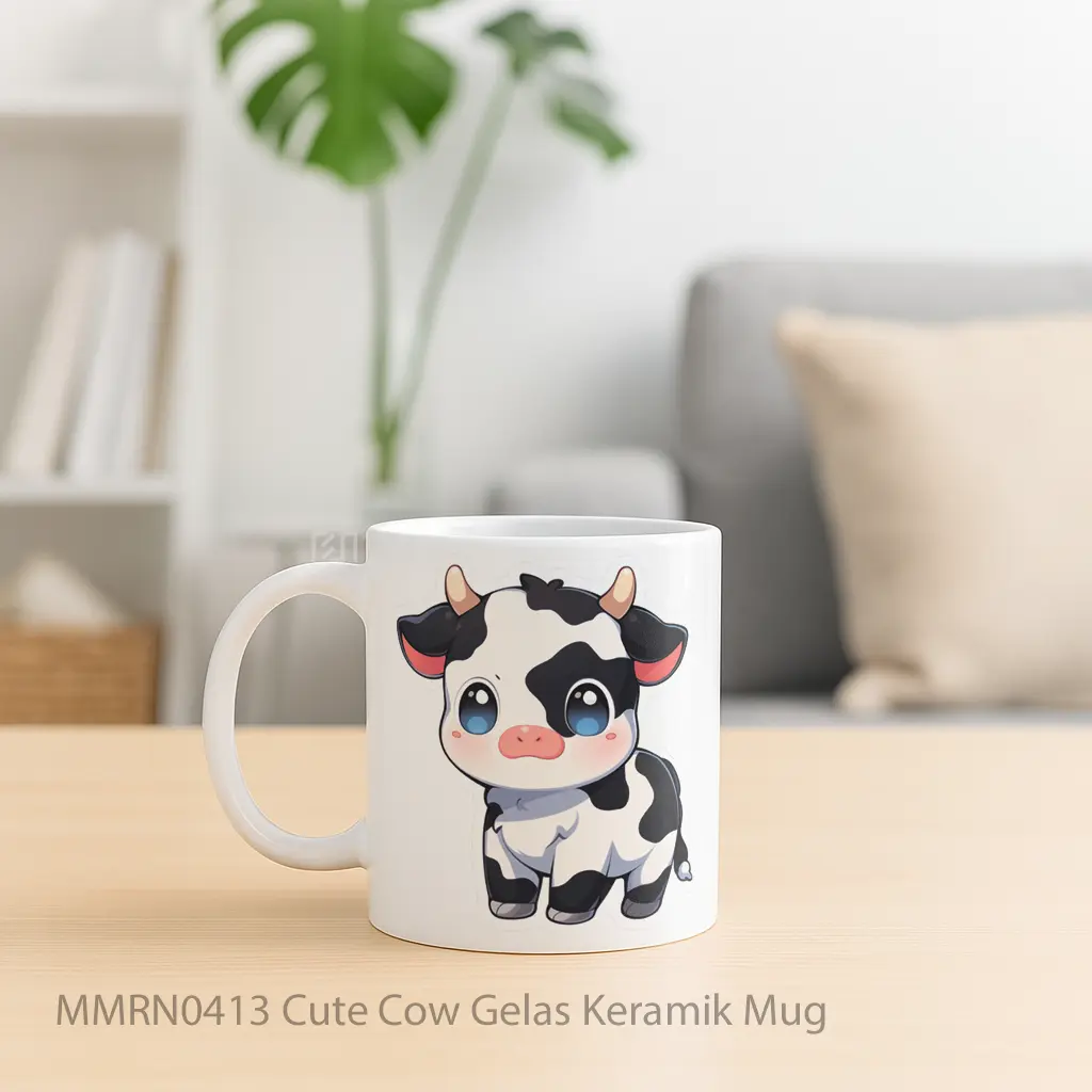 Cute Cow Gelas Keramik Mug - Sudut 2