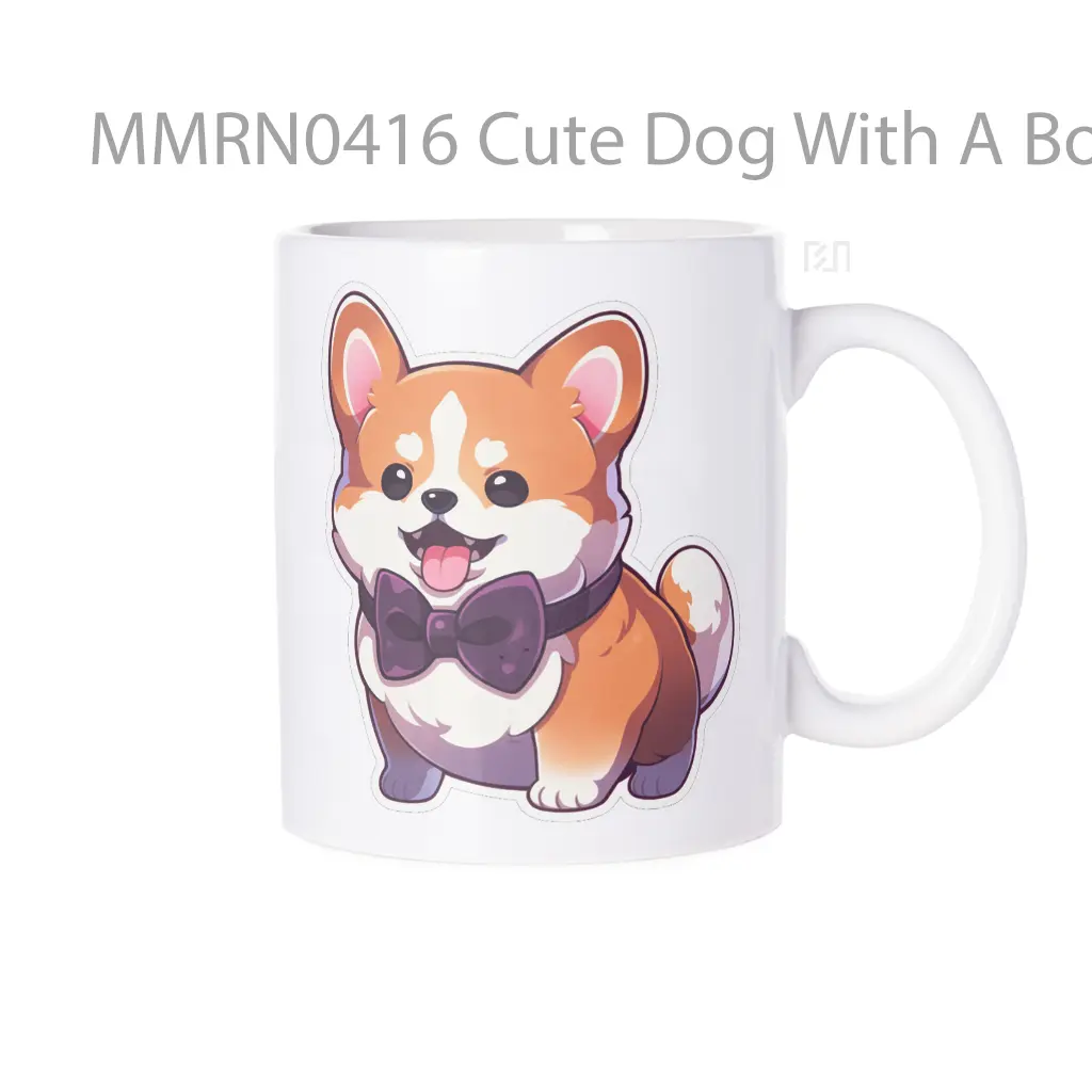 Cute Dog With A Bowtie Gelas Keramik Mug