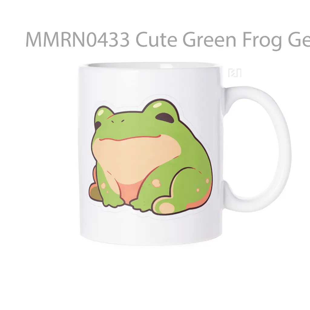 Cute Green Frog Gelas Keramik Mug