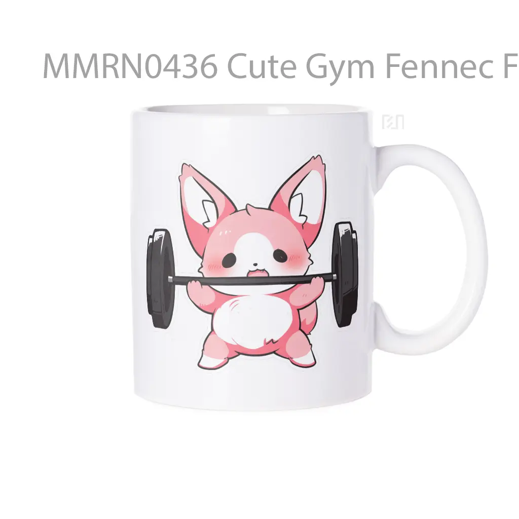 Cute Gym Fennec Fox Gelas Keramik Mug