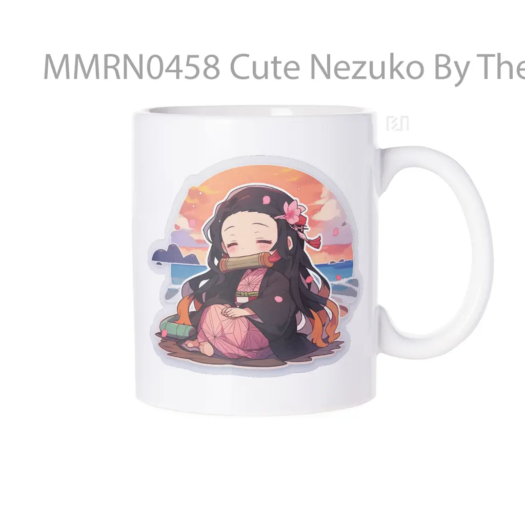 Cute Nezuko By The Sea Gelas Keramik Mug