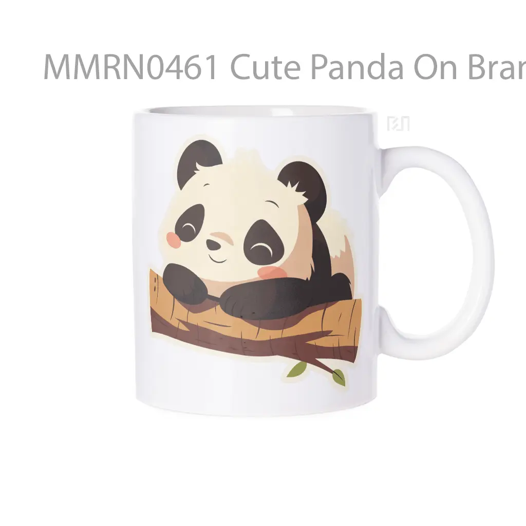 Cute Panda On Branch Gelas Keramik Mug