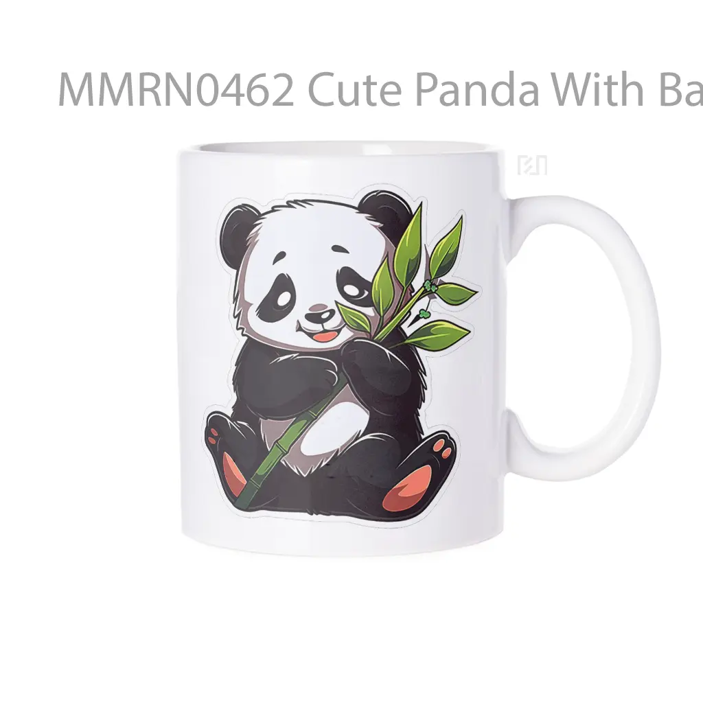 Cute Panda With Bamboo Gelas Keramik Mug
