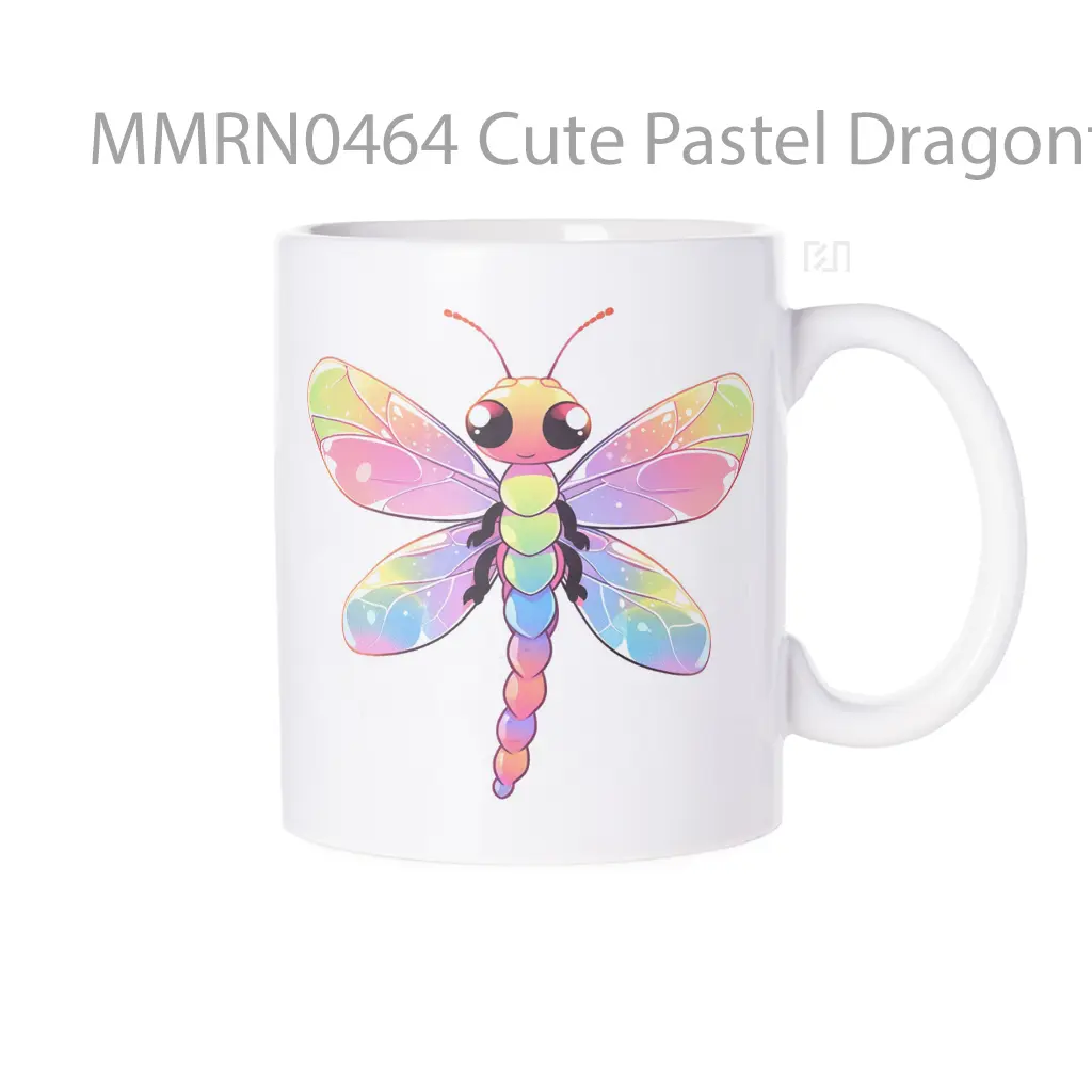 Cute Pastel Dragonfly Gelas Keramik Mug