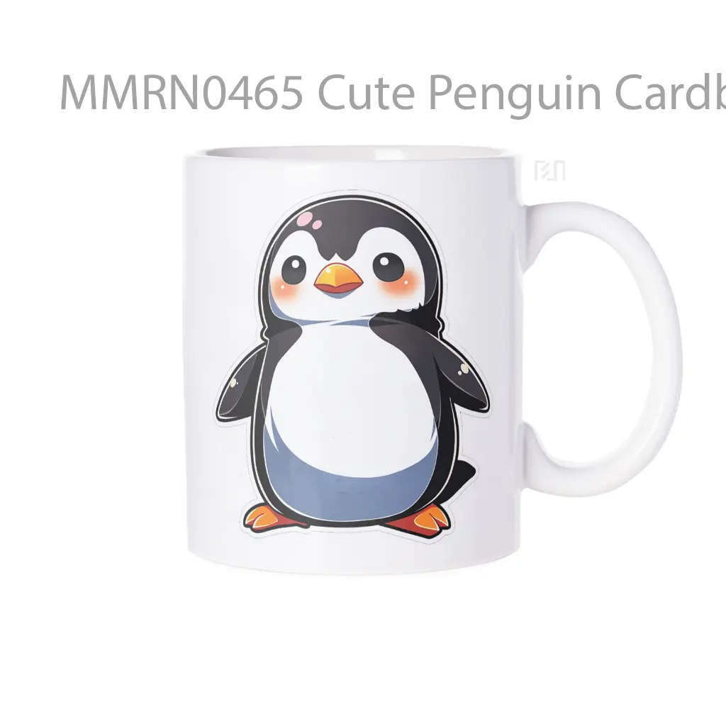 Cute Penguin Cardboard Gelas Keramik Mug