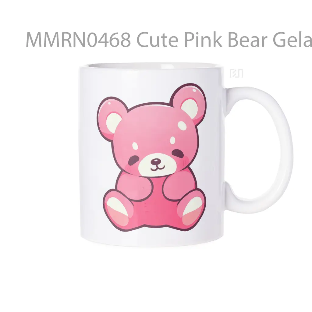 Cute Pink Bear Gelas Keramik Mug