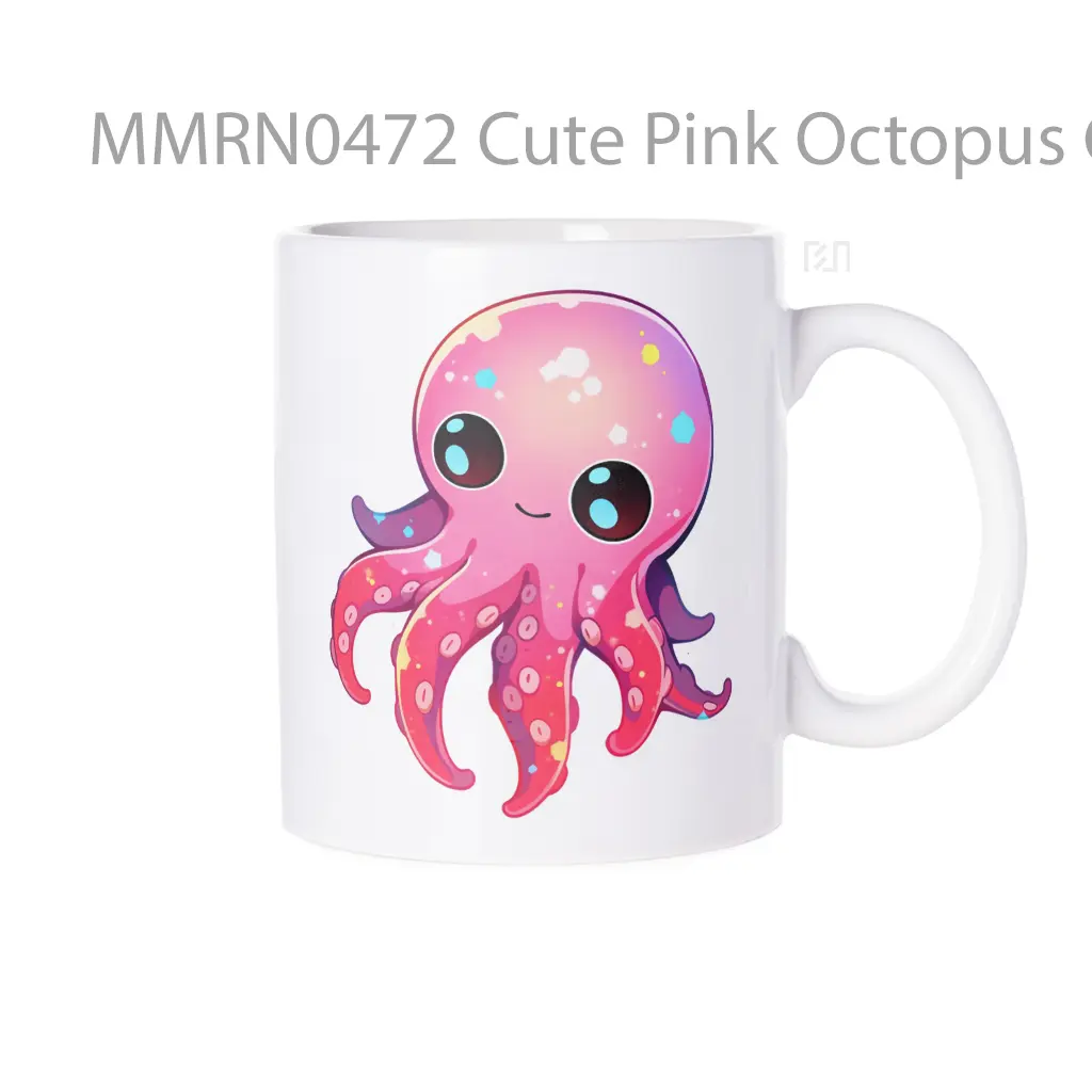 Cute Pink Octopus Gelas Keramik Mug