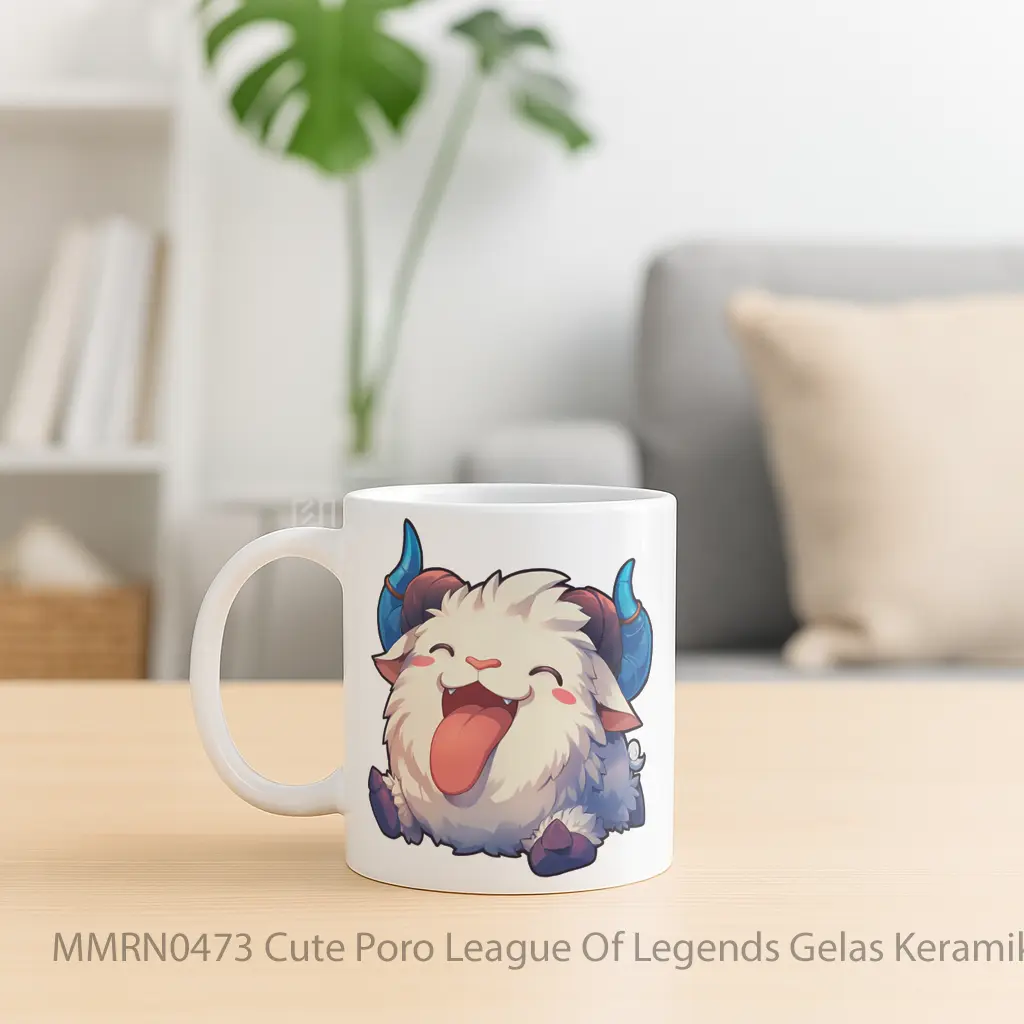 Cute Poro League Of Legends Gelas Keramik Mug - Sudut 2