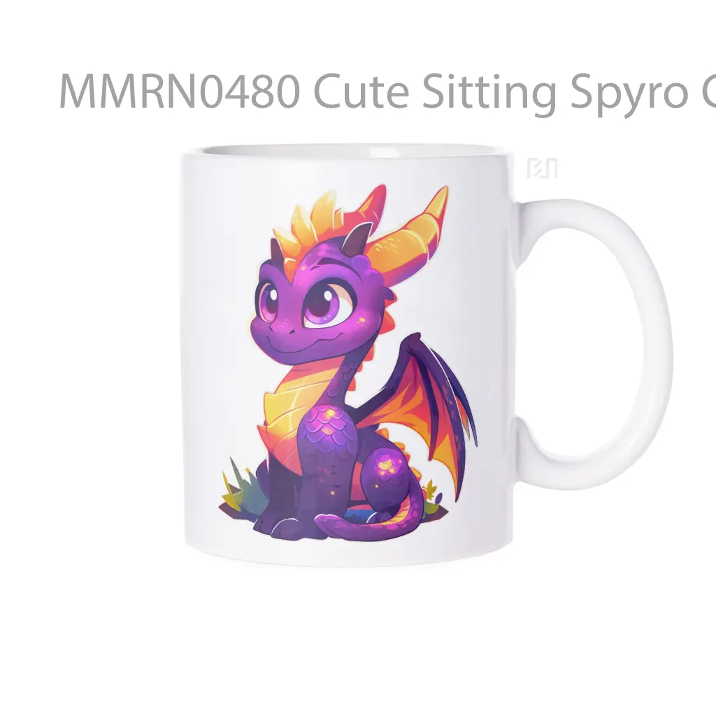Cute Sitting Spyro Gelas Keramik Mug