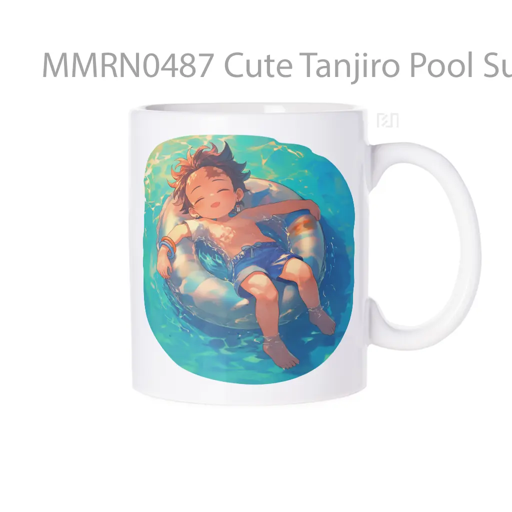 Cute Tanjiro Pool Summer Vibes Gelas Keramik Mug