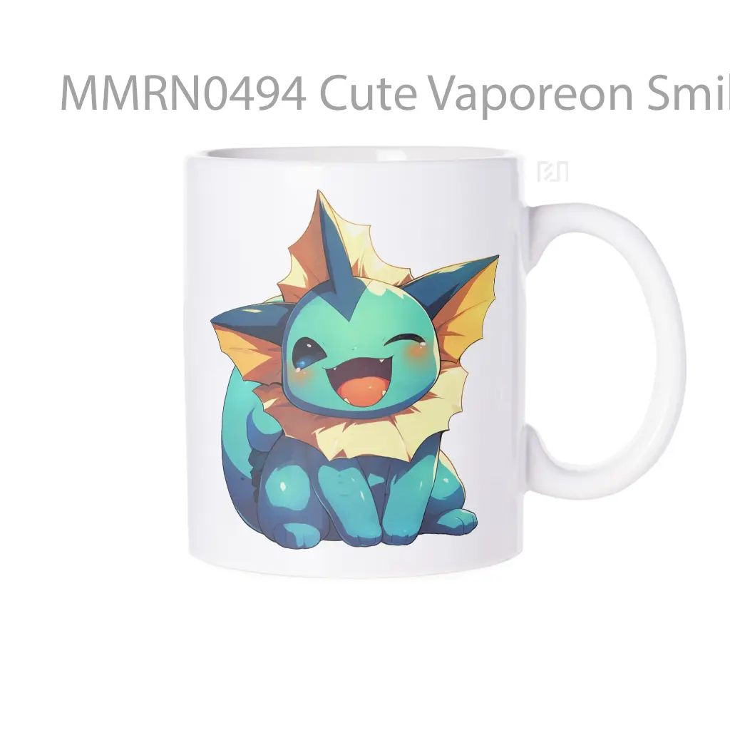 Mug Keramik Premium SNI - Cute Vaporeon Smile Gelas Keramik Mug