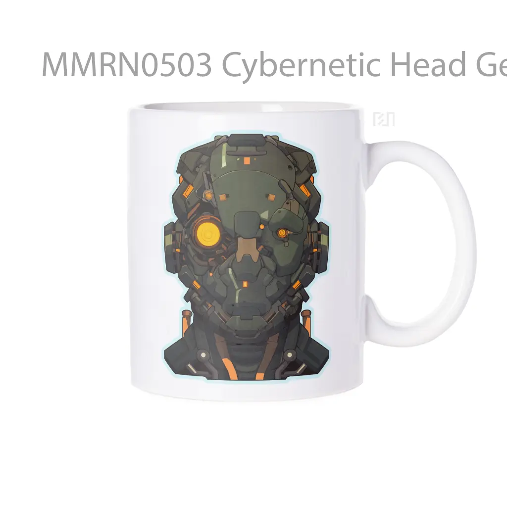 Cybernetic Head Gelas Keramik Mug