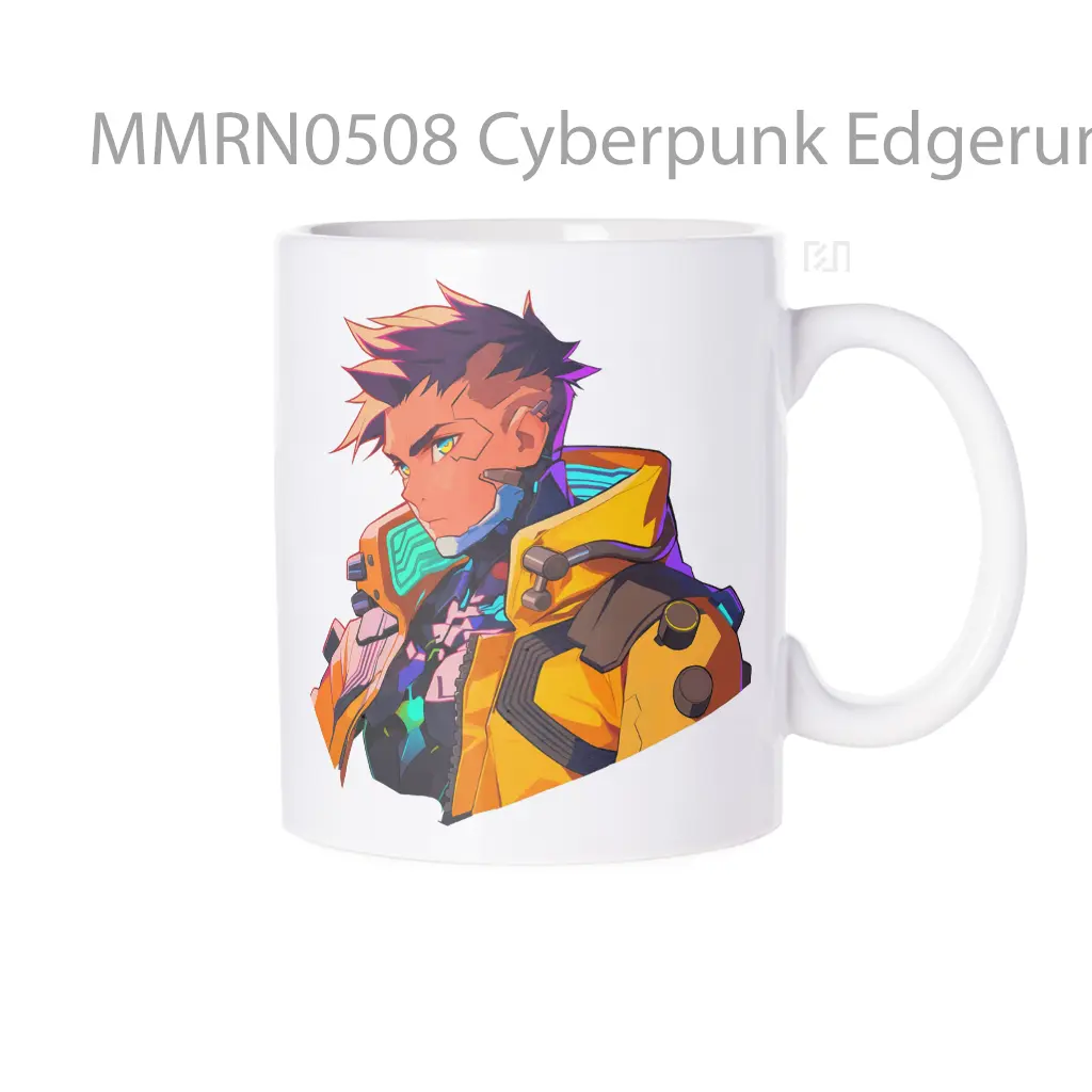 Cyberpunk Edgerunners Neon Warrior Gelas Keramik Mug