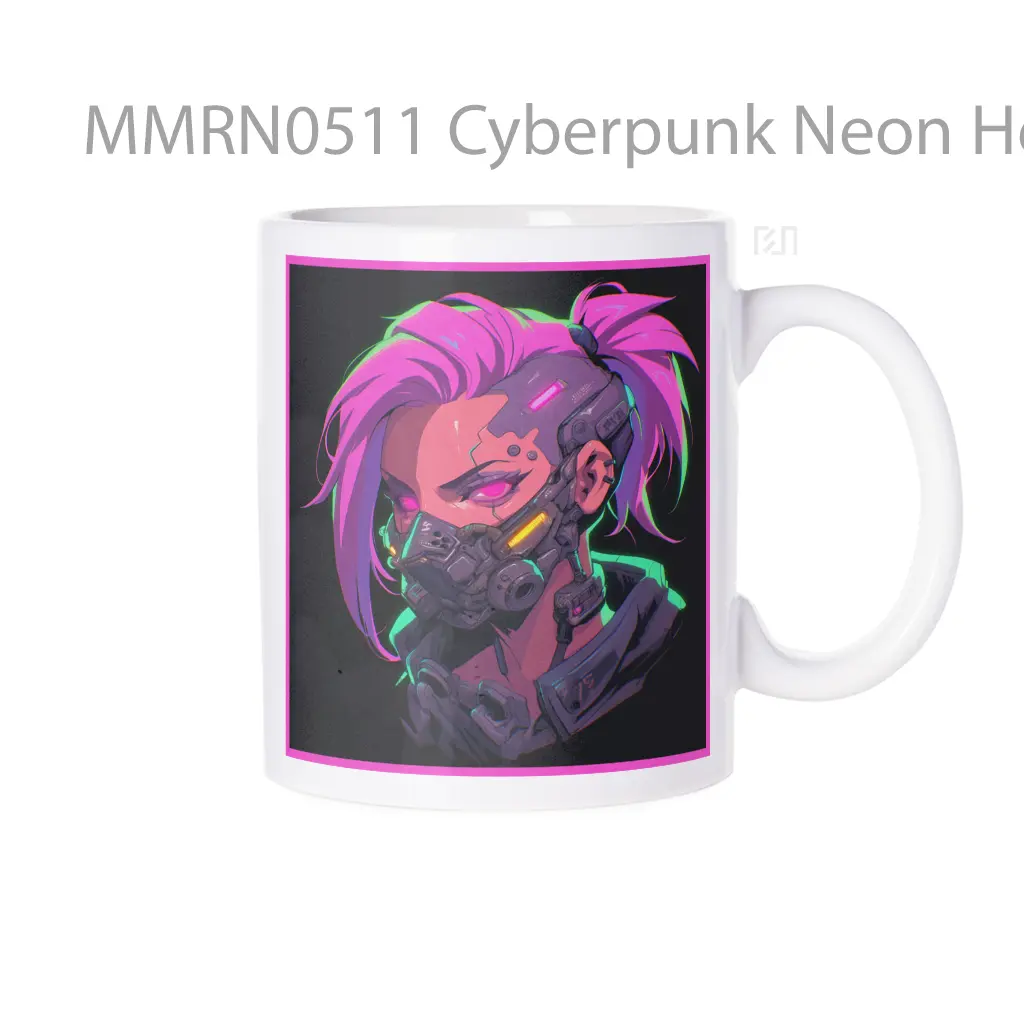 Cyberpunk Neon Hero Gelas Keramik Mug