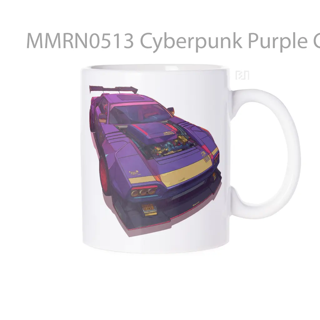 Cyberpunk Purple Car Gelas Keramik Mug