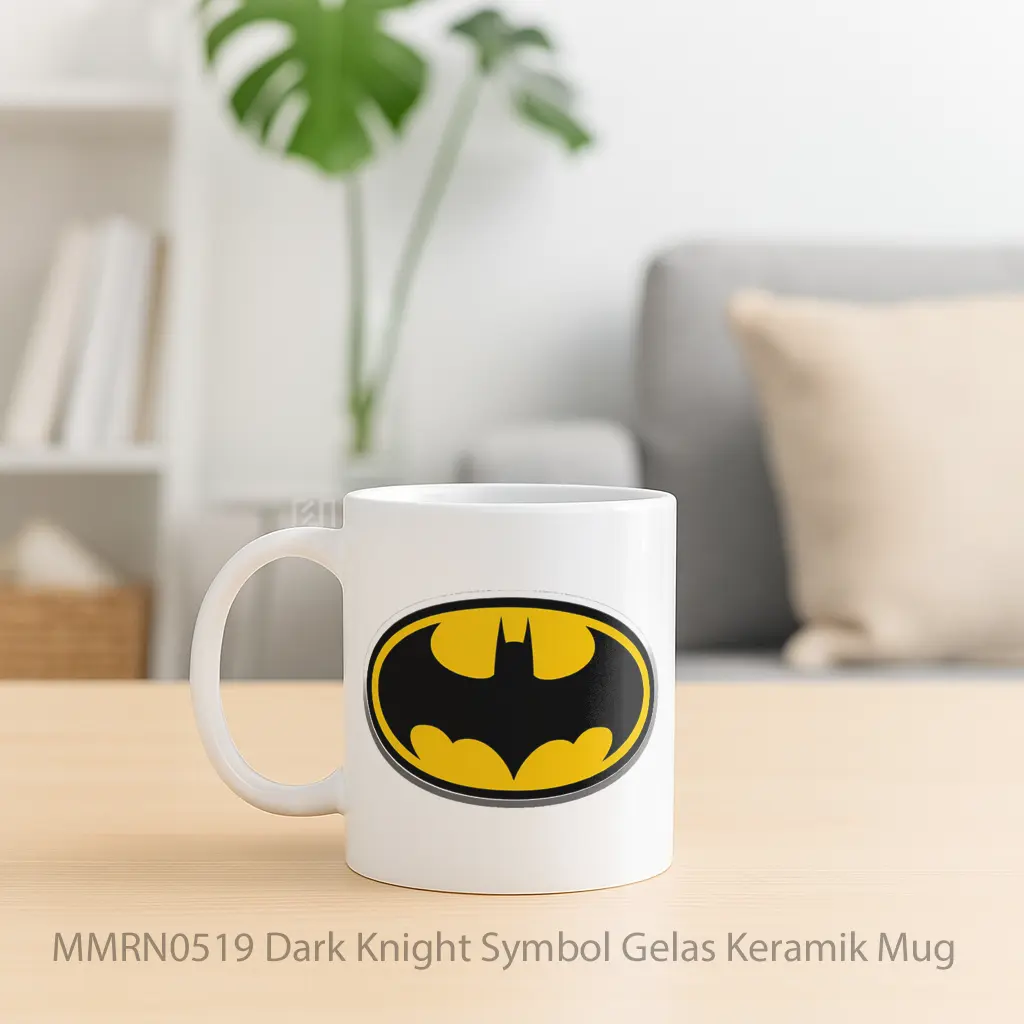 Dark Knight Symbol Gelas Keramik Mug - Sudut 2