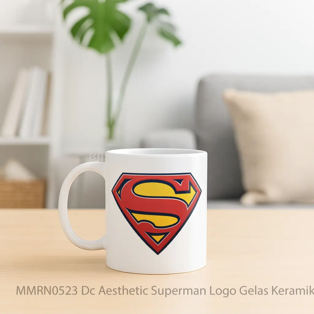 Dc Aesthetic Superman Logo Gelas Keramik Mug - Sudut 2