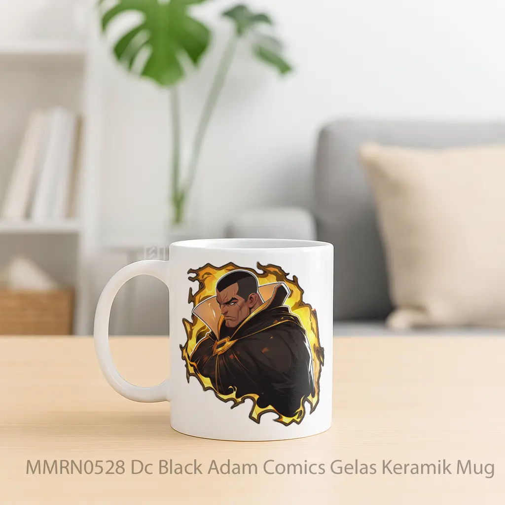 Dc Black Adam Comics Gelas Keramik Mug - Sudut 2