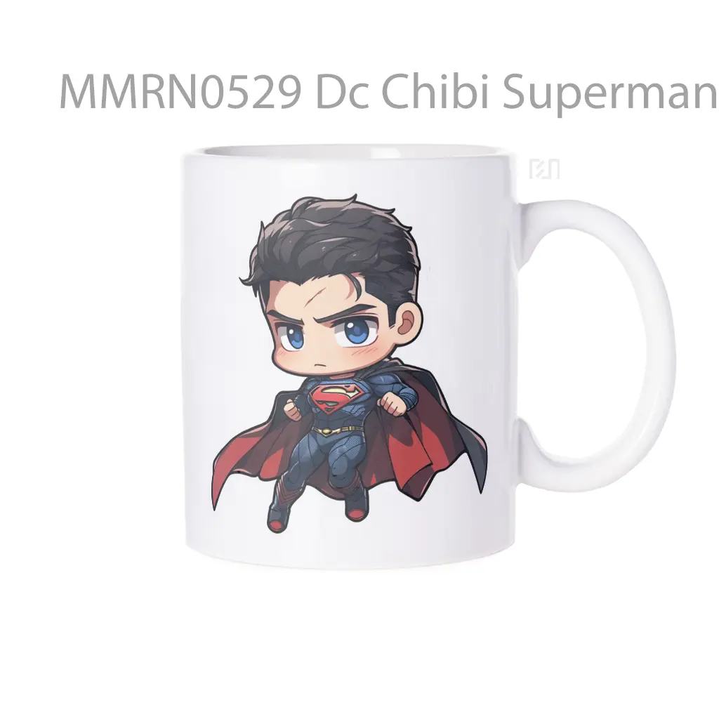 Dc Chibi Superman Art Gelas Keramik Mug