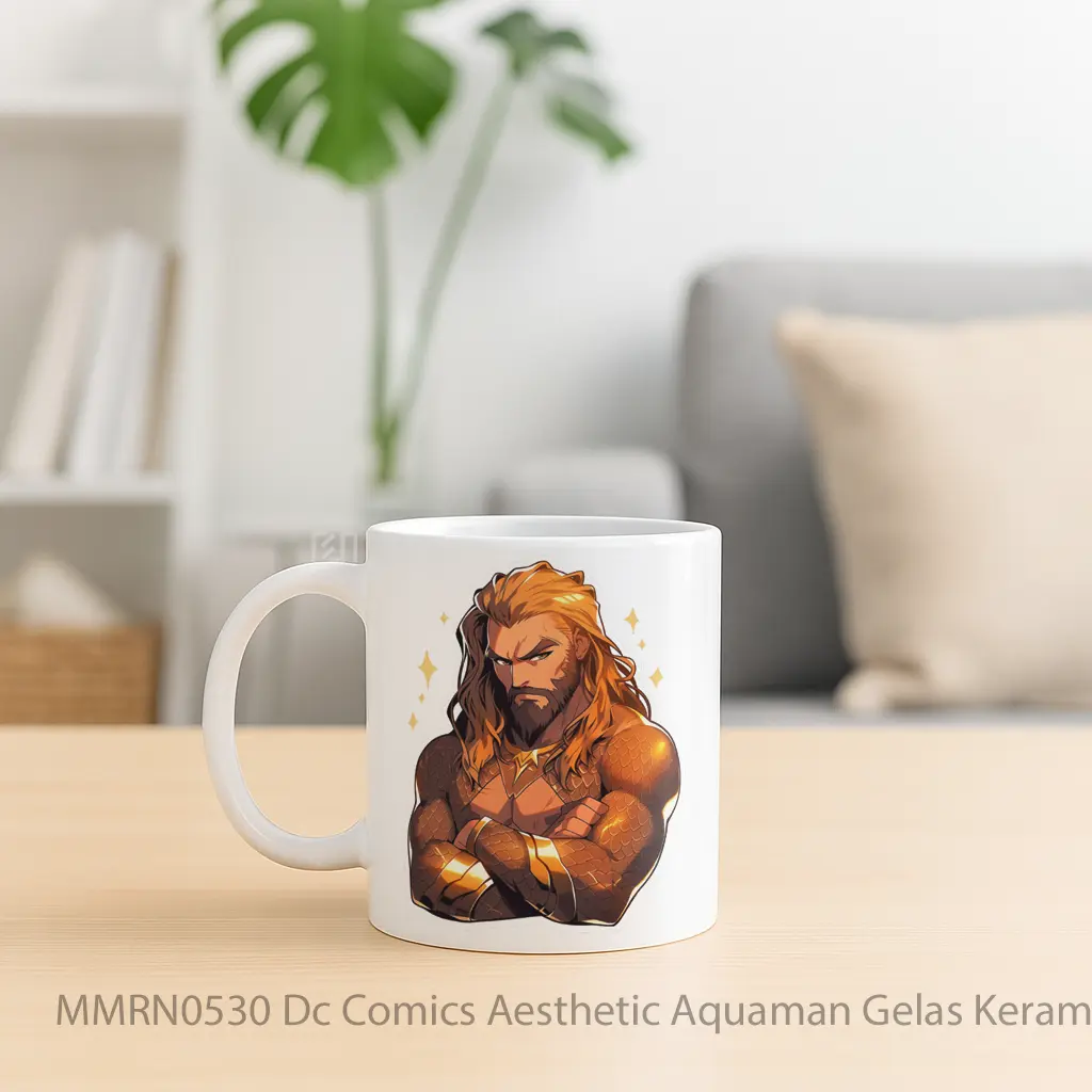 Dc Comics Aesthetic Aquaman Gelas Keramik Mug - Sudut 2