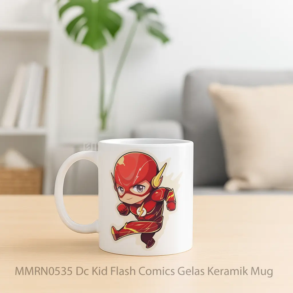 Dc Kid Flash Comics Gelas Keramik Mug - Sudut 2
