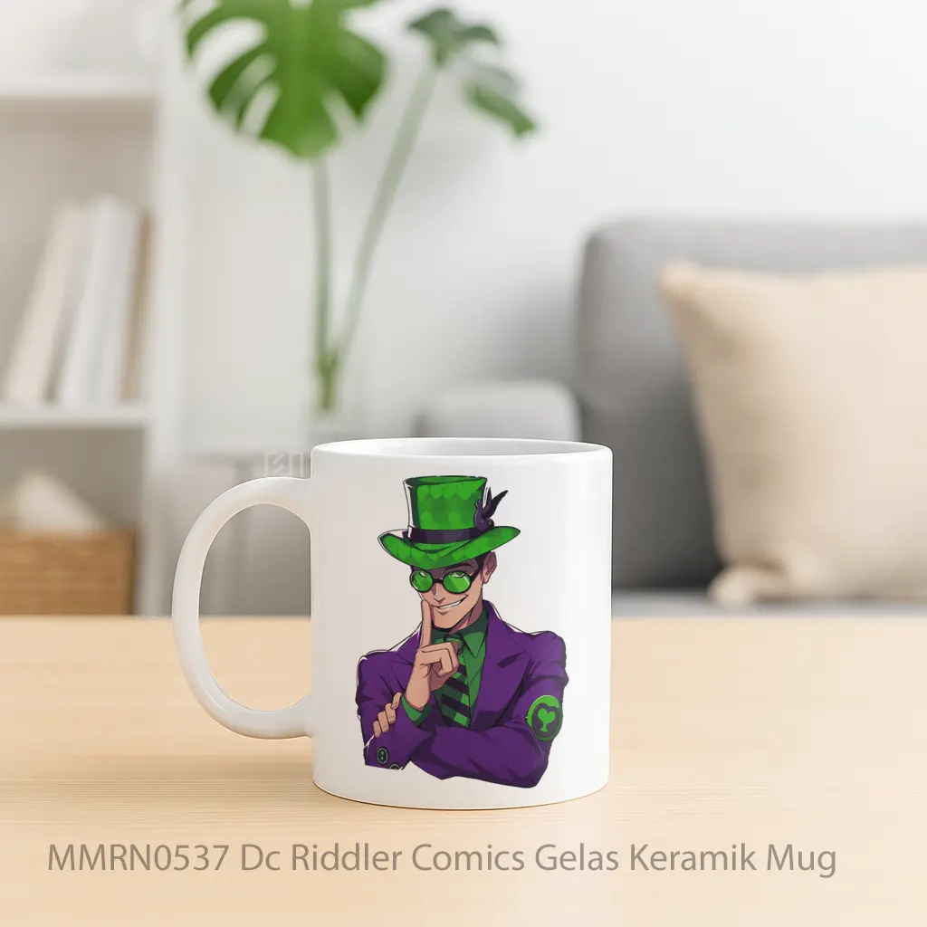 Dc Riddler Comics Gelas Keramik Mug - Sudut 2