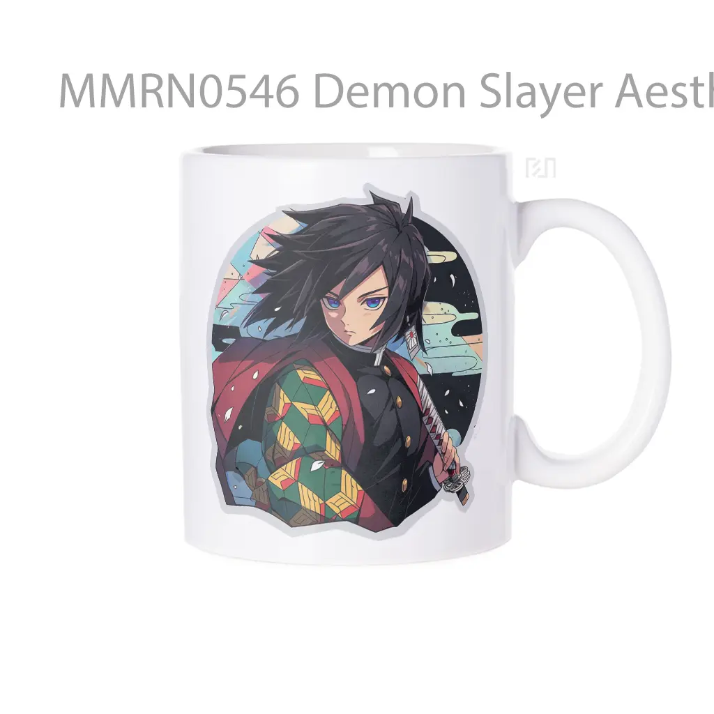 Demon Slayer Aesthetic Giyu Tomioka Round Gelas Keramik Mug