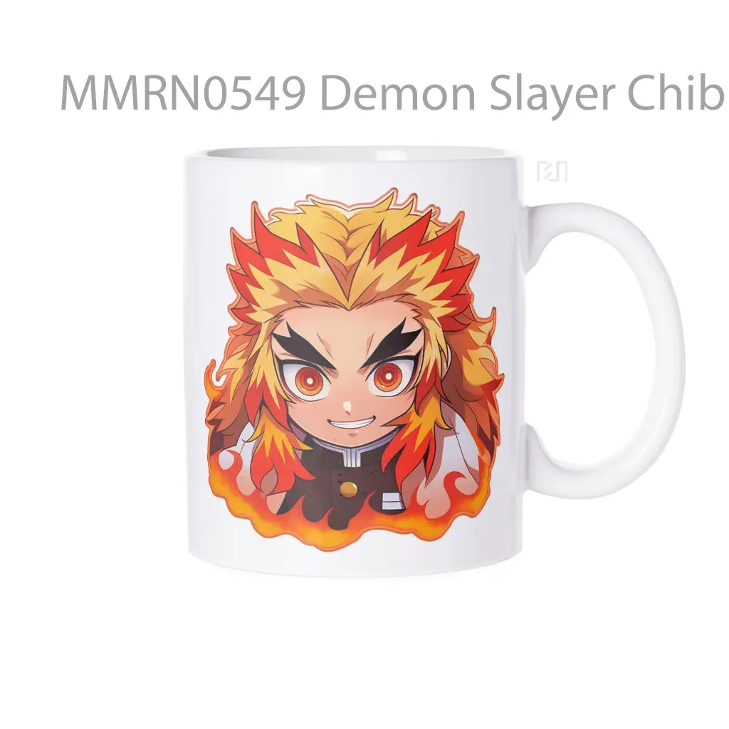 Demon Slayer Chibi Rengoku Orange Stroke Gelas Keramik Mug
