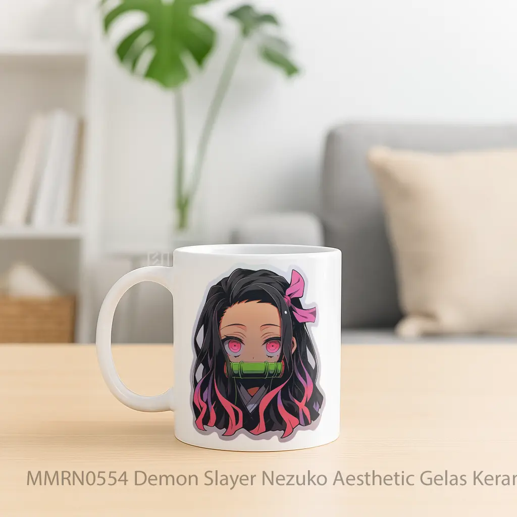 Demon Slayer Nezuko Aesthetic Gelas Keramik Mug - Sudut 2