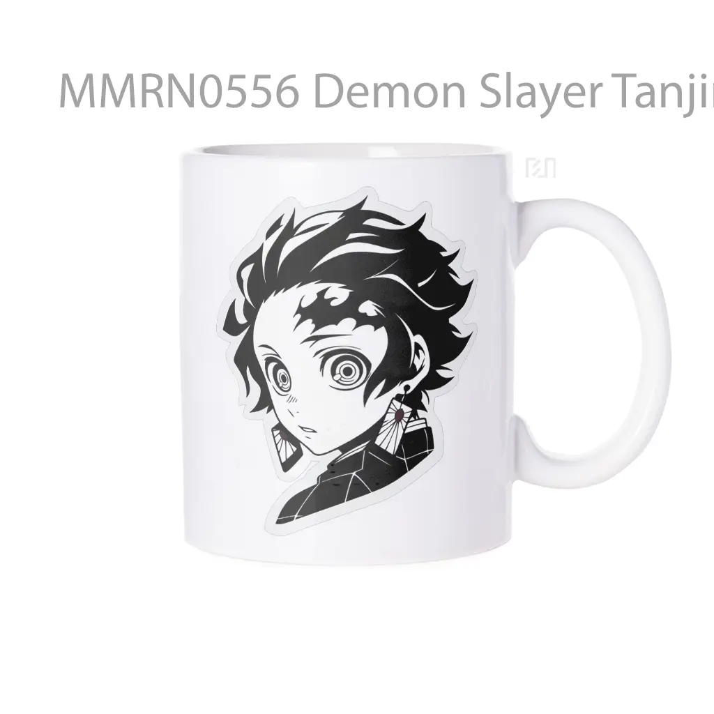 Demon Slayer Tanjiro Black White Gelas Keramik Mug