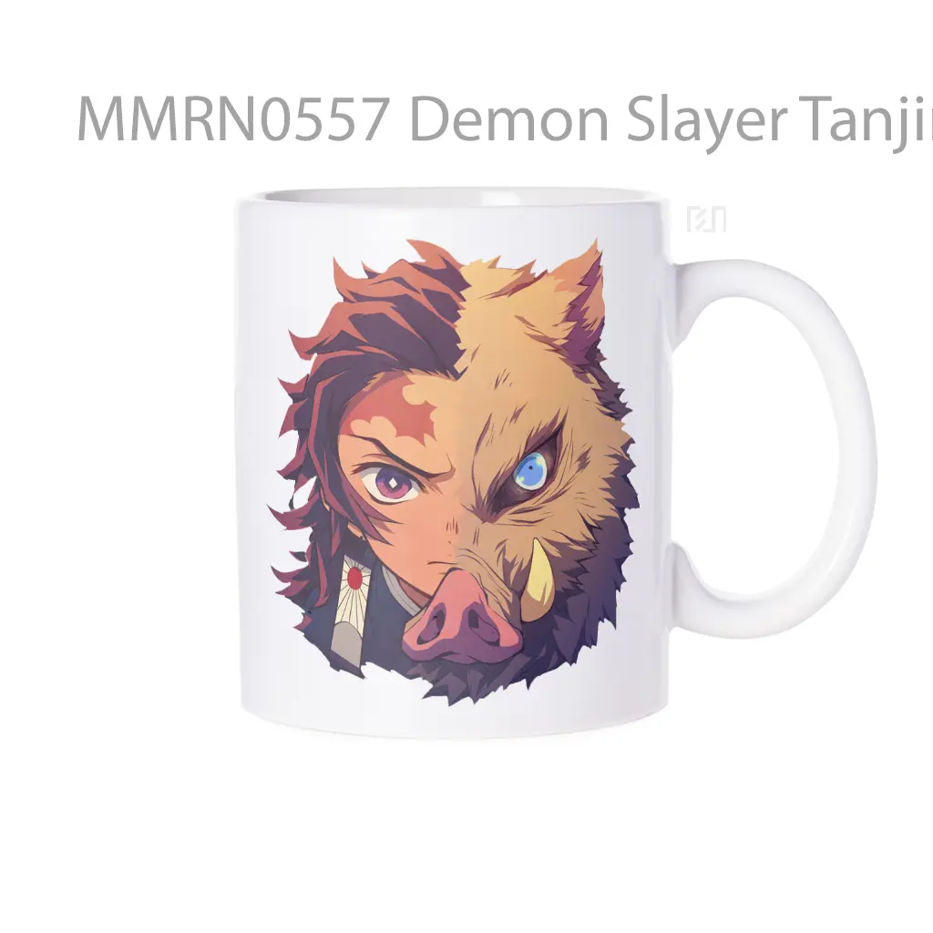 Demon Slayer Tanjiro Half Inosuke Gelas Keramik Mug