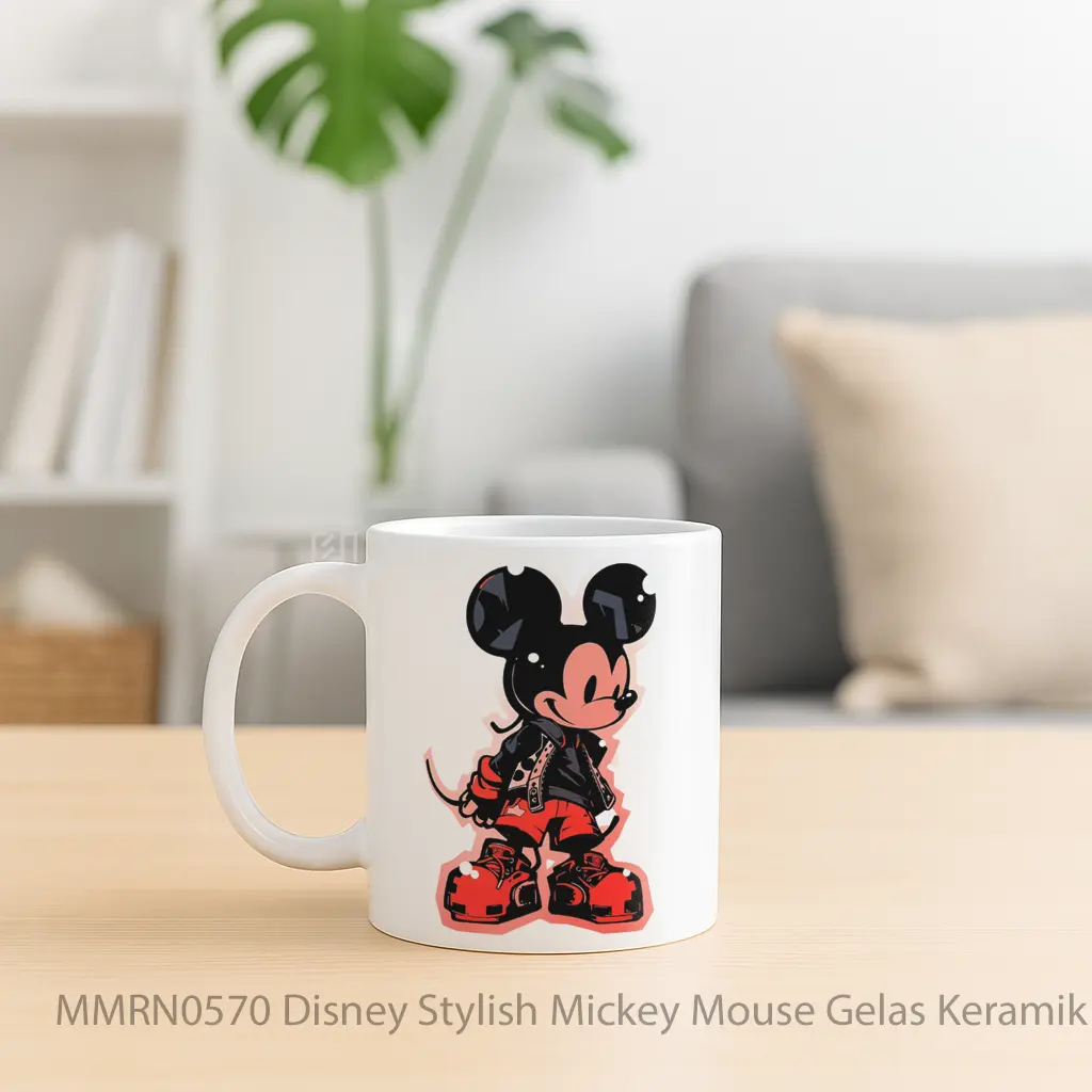 Disney Stylish Mickey Mouse Gelas Keramik Mug - Sudut 2