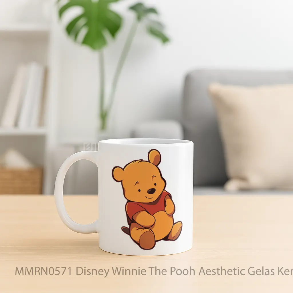 Disney Winnie The Pooh Aesthetic Gelas Keramik Mug - Sudut 2